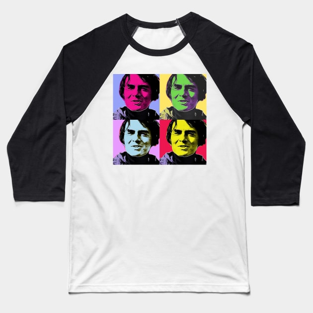 Sagan & Warhol Baseball T-Shirt by timwiencek